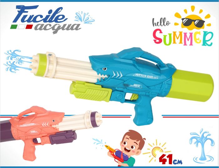 PISTOLA AD ACQUA (A Pompa) SHARK 41cm In Box (x cm)…x1